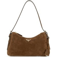 Prada Brown Suede Medium Aimã©E Shoulder Bag | Balardi (US & Canada)