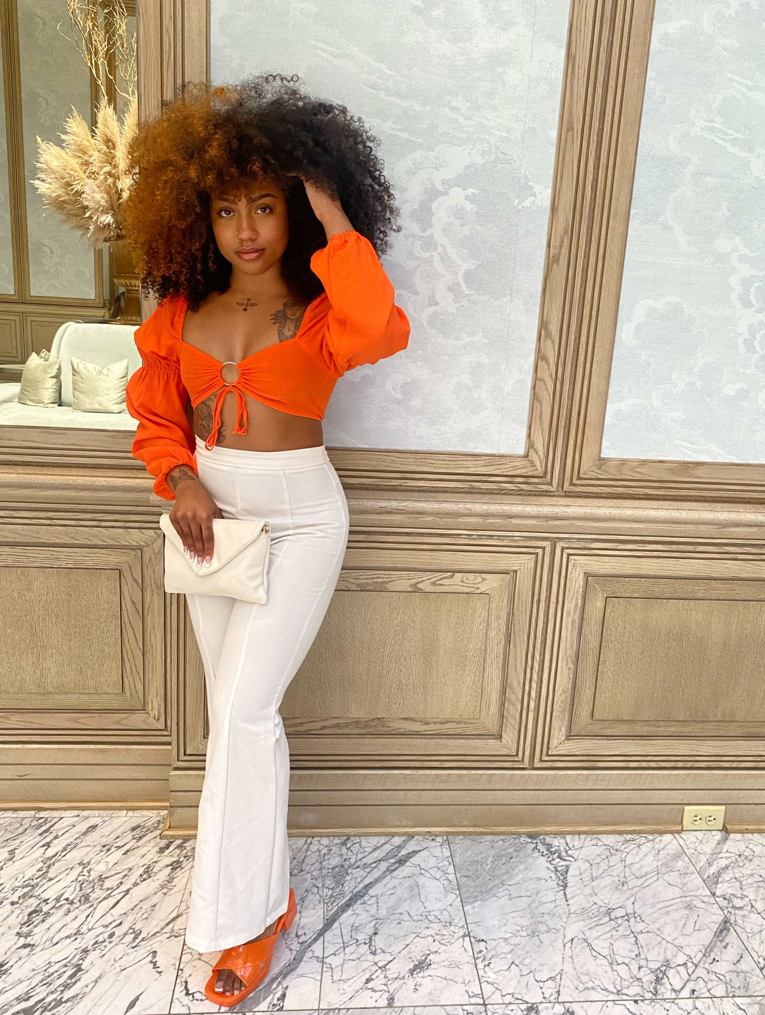 Quick and Easy brunch outfit with a pop of color 🧡

#LTKstyletip #LTKunder50 #LTKSeasonal