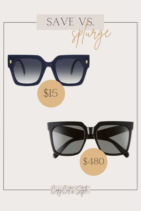 Celine Sunglasses Look for Less
Oversized Sunnies, Save vs. Splurge, Save or Splurge on sunglasses 

#LTKunder50 #LTKstyletip #LTKFind