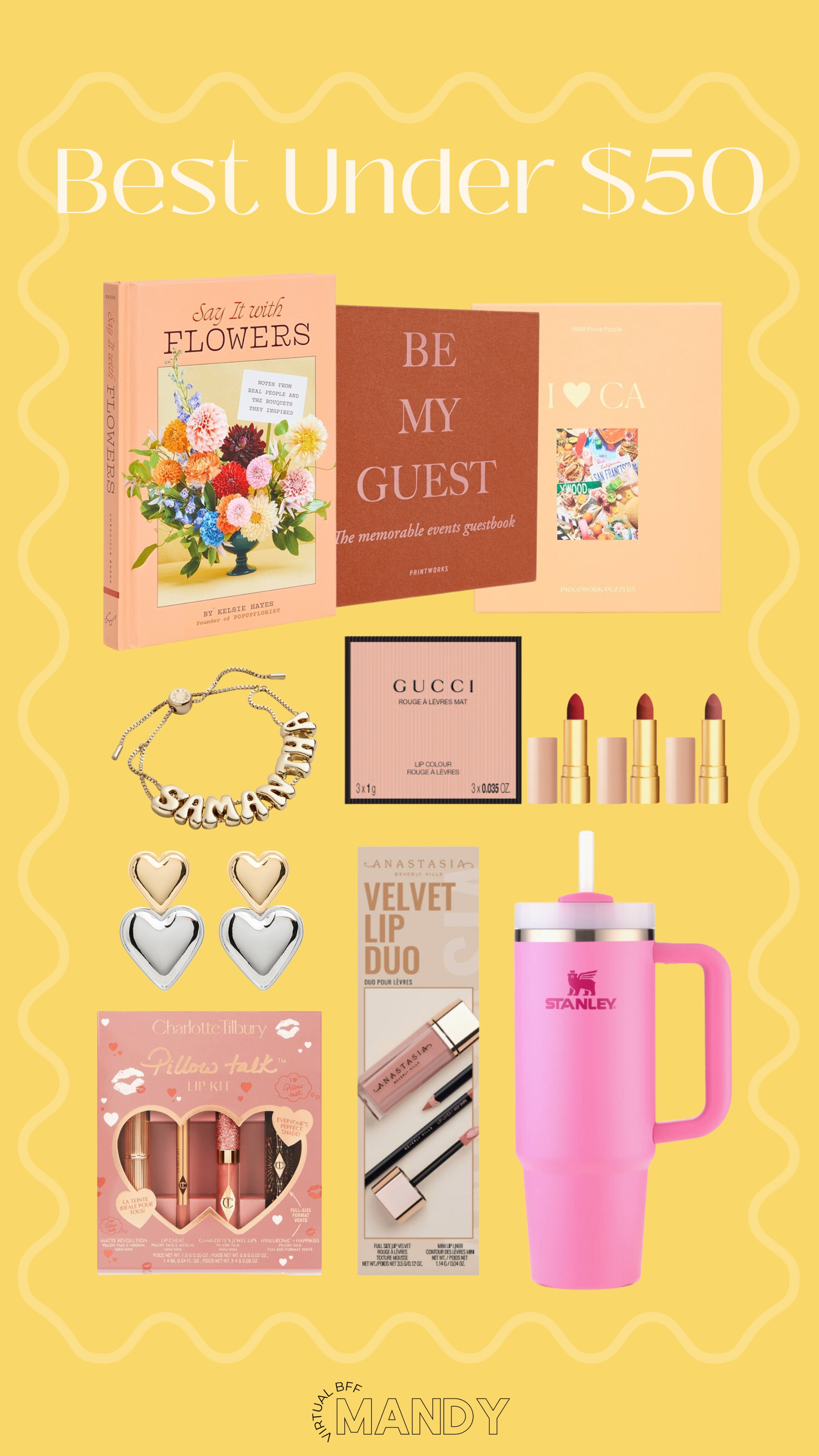 Best Under $50 Gift Guide! 

Christmas gift - gift guide - gift inspo - under 50 - affordable gift - water bottle - lipstick - jewelry - puzzle 

#LTKHoliday #LTKGiftGuide