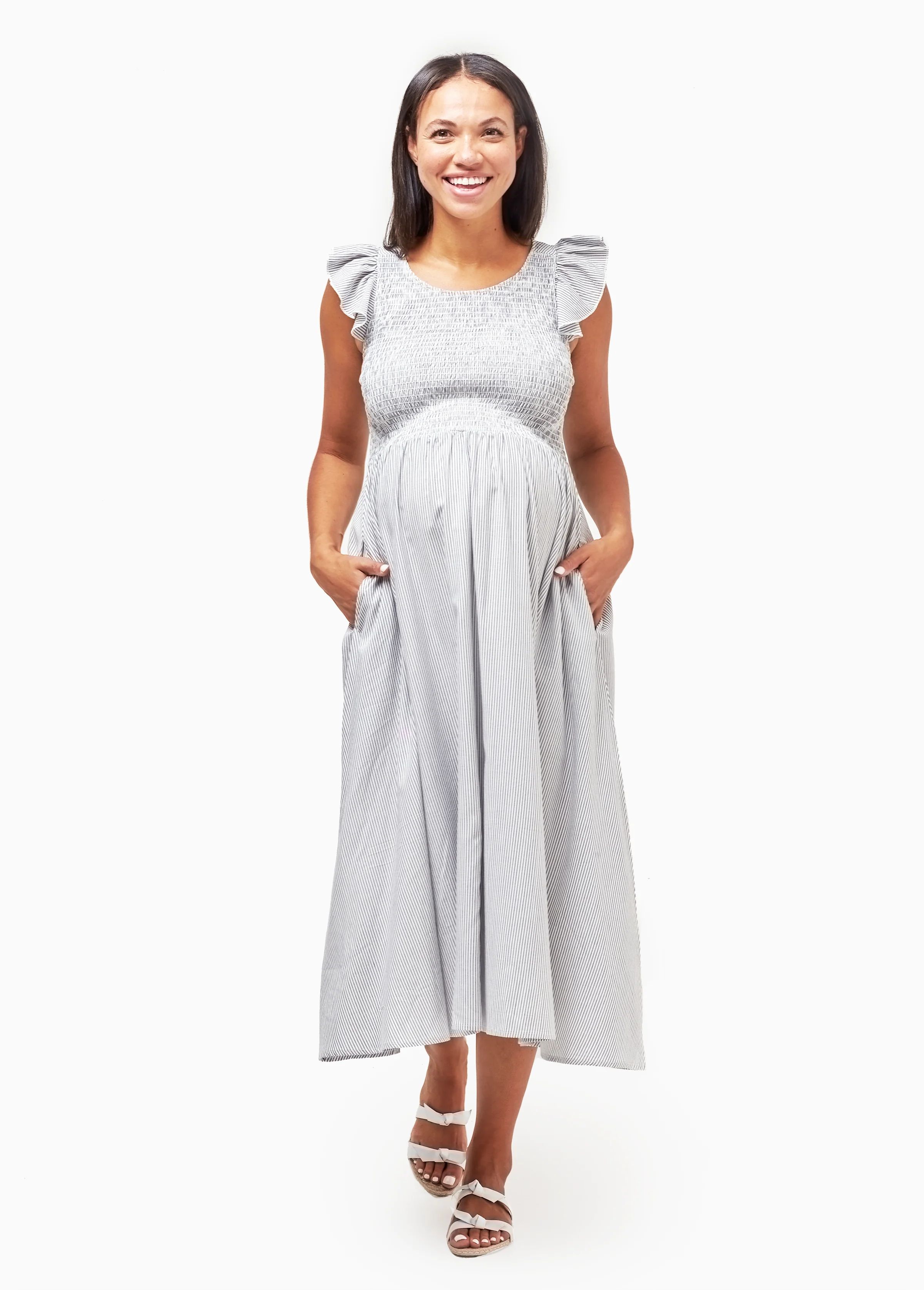 Harper Smocked Maternity Dress | Ingrid & Isabel