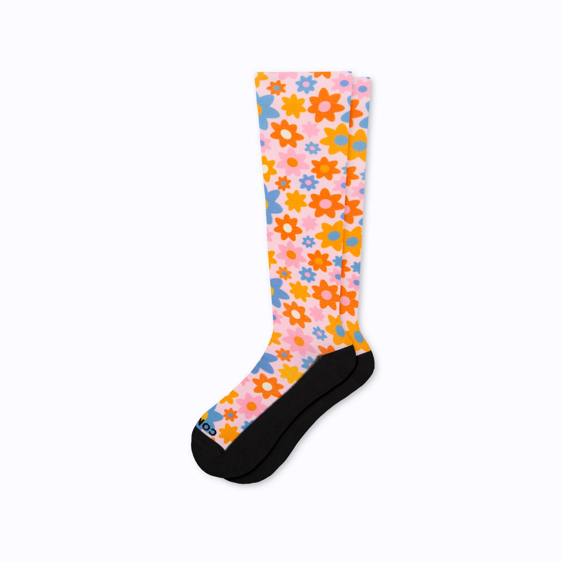 Flower Cute Compression Socks | Cute Floral Print for Nurses & Travel | Comrad