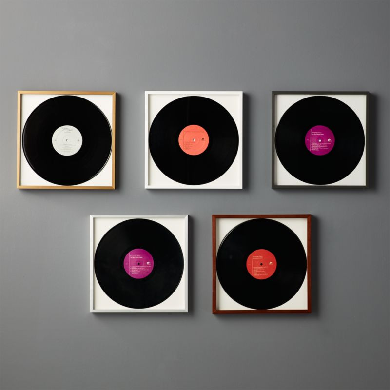 Gallery Brass Record Frame with White Mat | CB2 | CB2