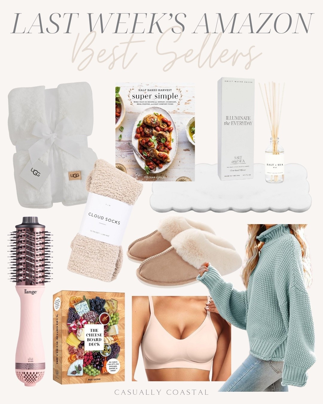 Last Week’s Amazon Best Sellers

Half baked harvest recipe book, The Cheese Board Deck, sweet water deco salt & sea reed diffuser set, white scallop marble board, Amazon cutting board, Amazon slippers, memory foam slippers, Amazon bra, seamless bra, Amazon socks, fuzzy socks, Amazon turtleneck sweater, oversized turtleneck, l’ange hair blow dryer brush, UGG plush blanket, Amazon throw blanket 

#LTKFindsUnder100 #LTKFindsUnder50 #LTKHome
