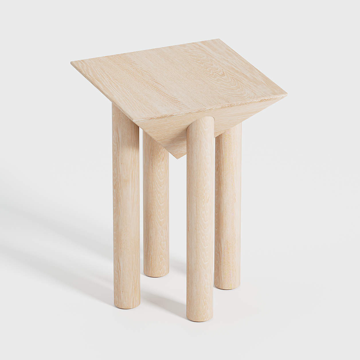 Flora Wood Square End Table + Reviews | Crate & Barrel | Crate & Barrel