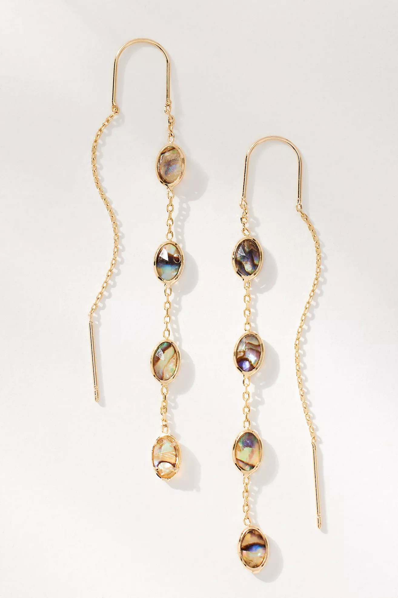 Crystal Oval Threader Earrings | Anthropologie (US)