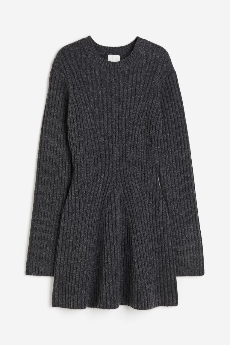 Rib-knit Dress - Dark gray - Ladies | H&M US | H&M (US + CA)