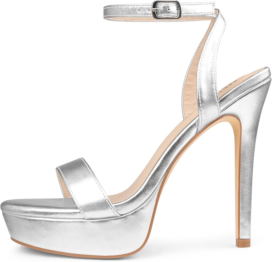 MERUMOTE Heels for Women Open Toe Heeled Sandals Ankle Strap Sexy High Heels for Dressy Wedding P... | Amazon (US)