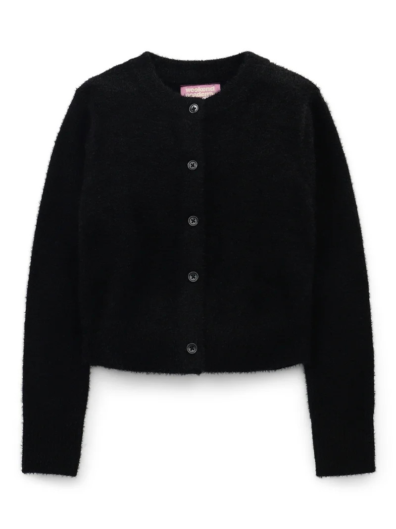 Weekend Academy Girls Long Sleeve Knit Cardigan, Sizes 4-18 | Walmart (US)