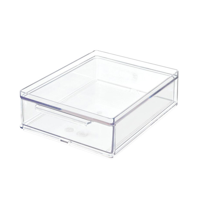 Belle Maison 2-pc. Clear Plastic Organizer Bin Set, White