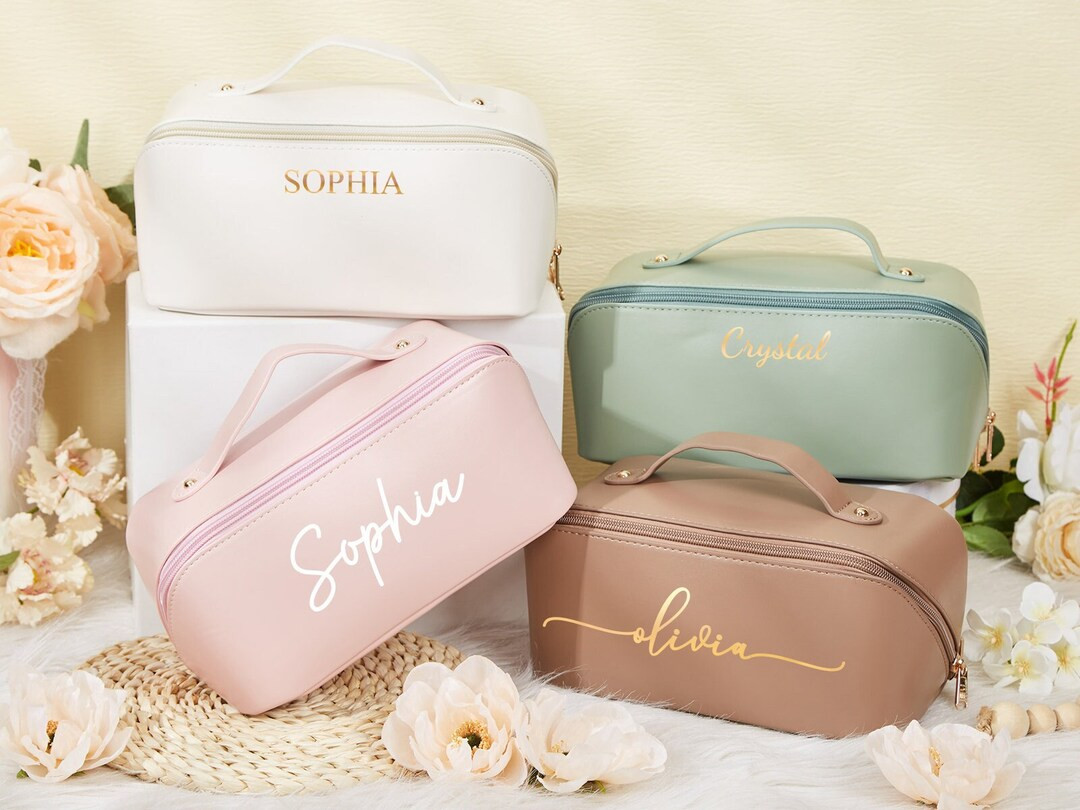 Personalized Makeup Bag Customized Cosmetic Bag Monogram Bag - Etsy | Etsy (US)