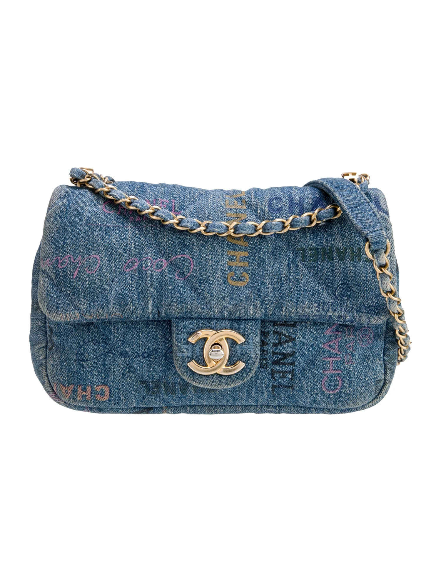 Rectangular Mini Denim Mood Flap Bag | The RealReal