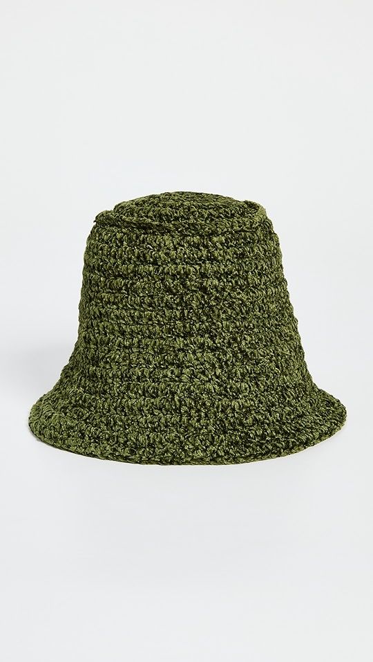 Robbie Military Green Chenille Bucket Hat | Shopbop