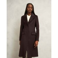 HOBBS Pure Wool Longline Tailored Coat Brown | Marks & Spencer (UK)