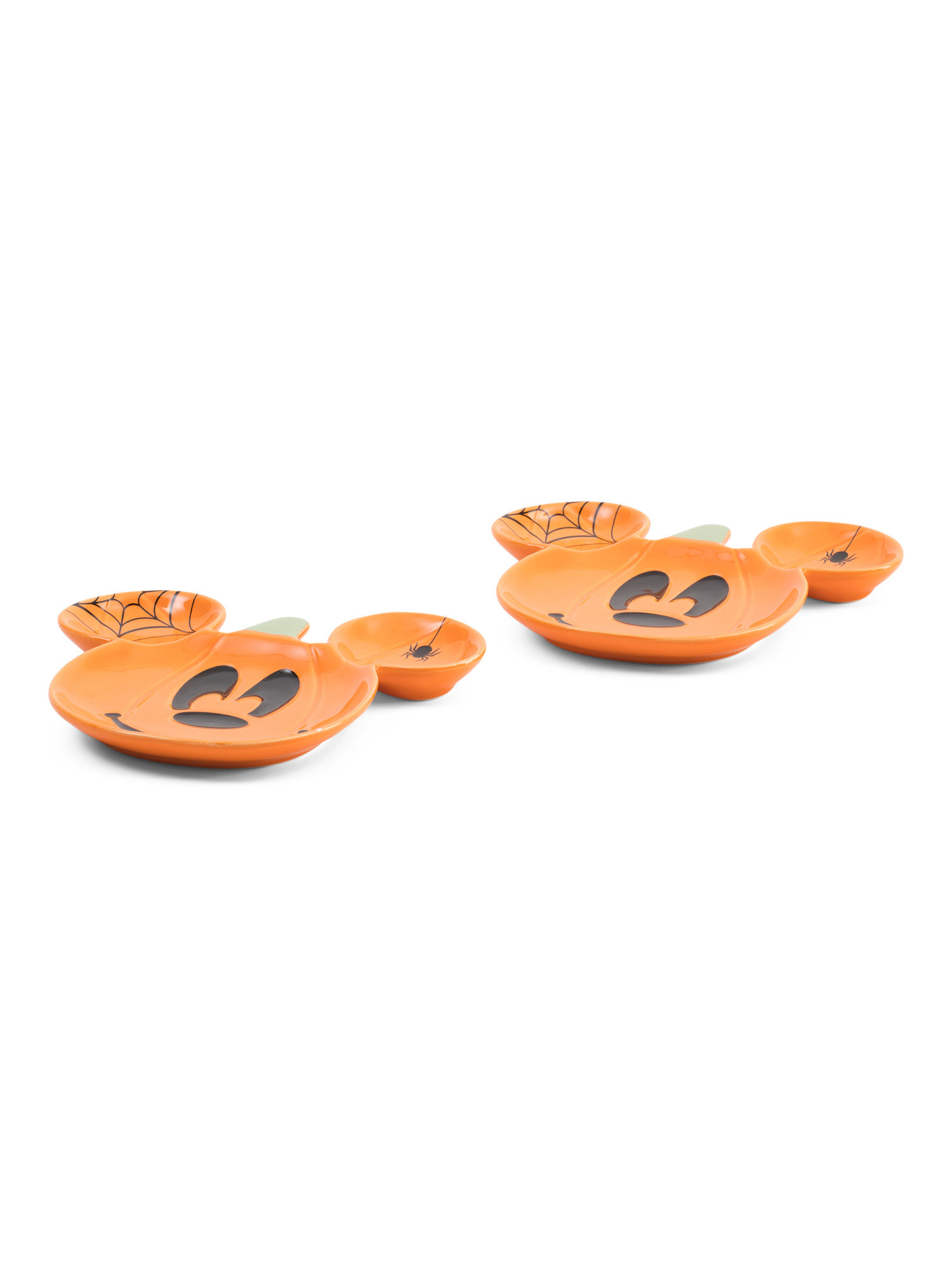 2pk Mickey Pumpkin Figural Plates | TJ Maxx