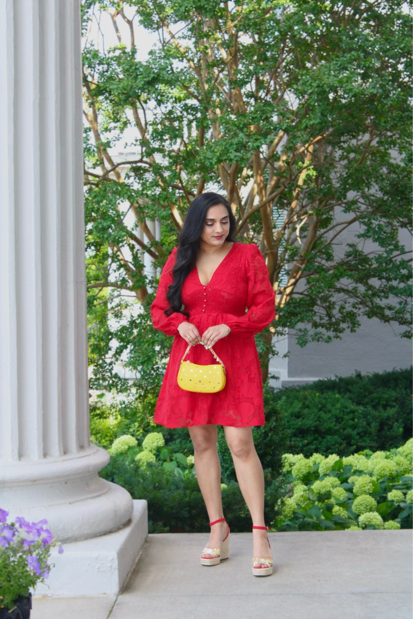 • Drop {Red} Gorgeous ❤️💛 •

Sometimes your accessories don’t match your dress - they match the details. ✨ Picking up the yellow from my floral wedges made this bold red and yellow color combination feel playful, polished, and perfectly tied together. ❤️💛

girly style, girly fashion, girly outfits, feminine style, feminine fashion, feminine outfits, spring outfit, spring style, spring fashion, summer outfit, summer style, summer fashion, color combo, red and yellow outfit, red floral dress, yellow purse, red floral wedges, yellow flower earrings

#LTKgrwm #LTKootd #LTKSeasonal