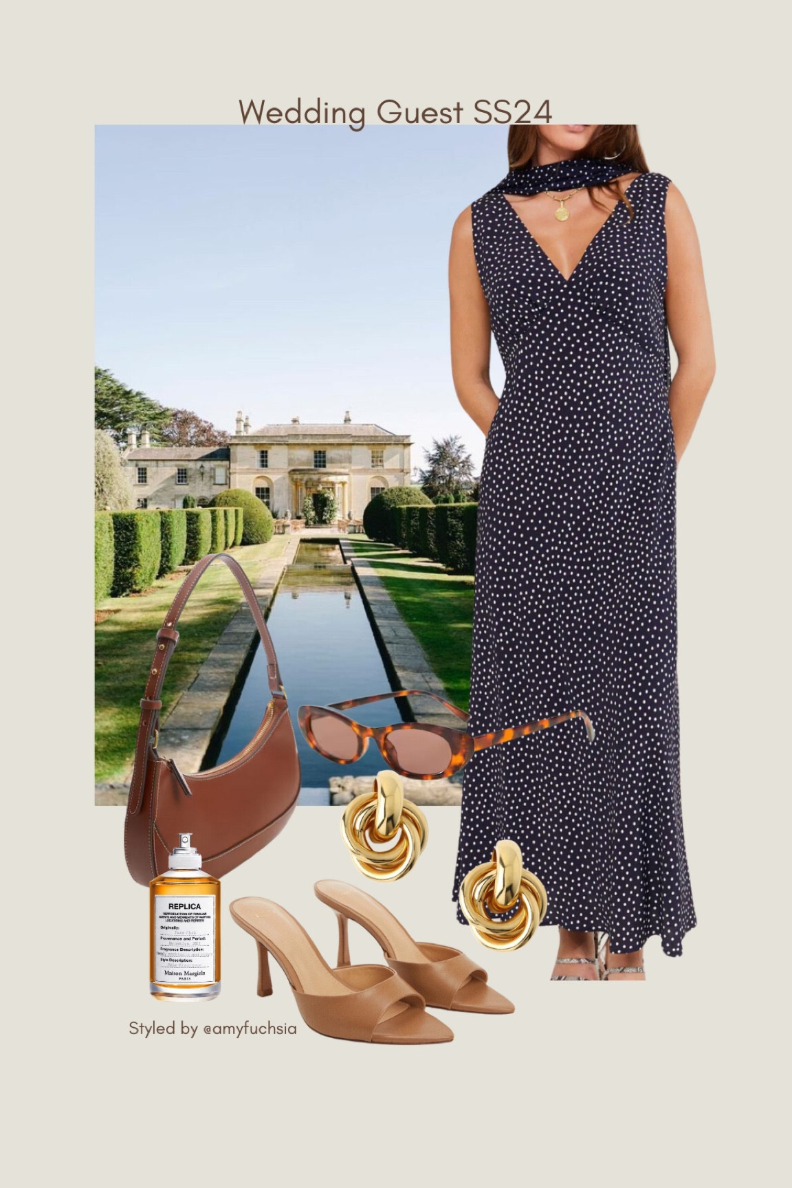 Wedding guest polka dot outfit 

#LTKwedding