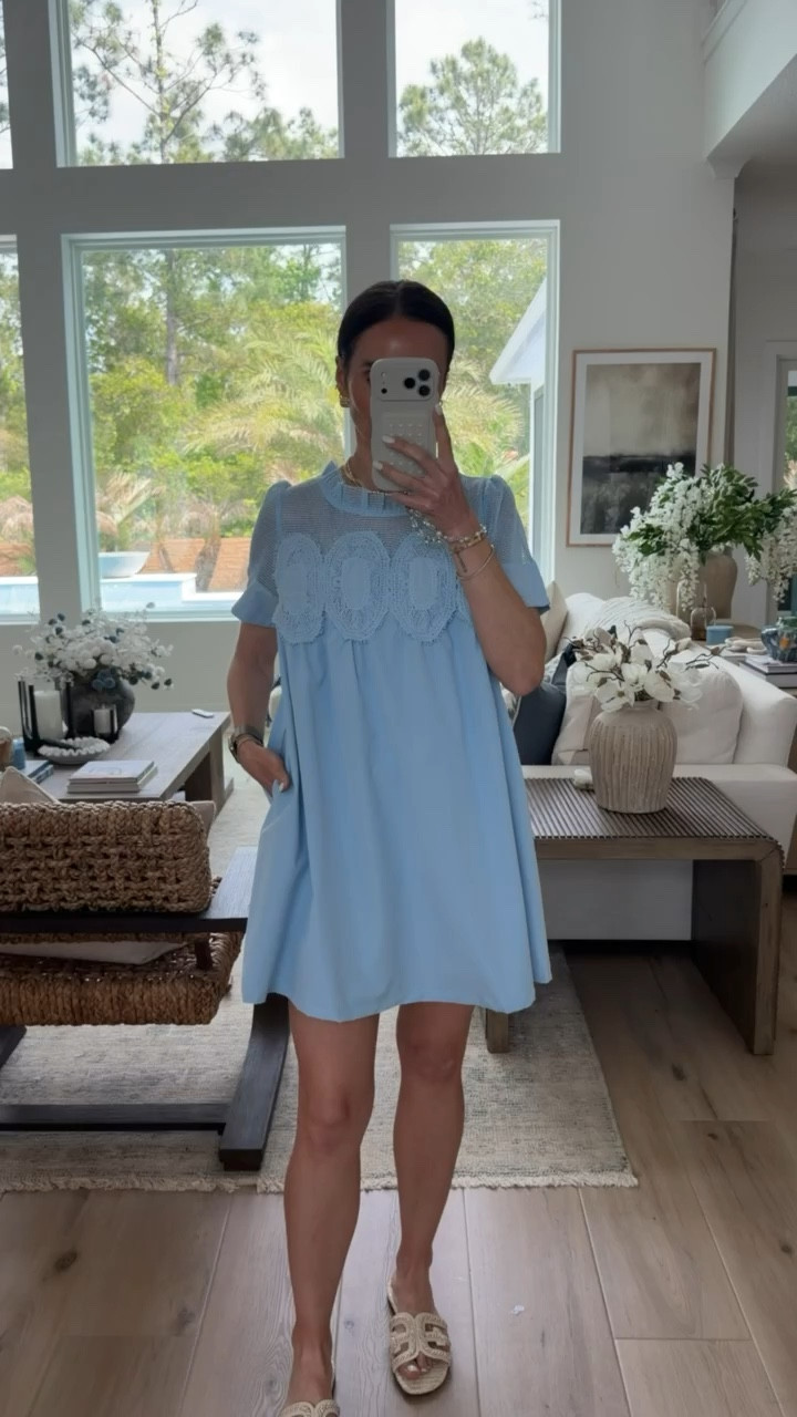 this dress is giving easy, breezy, and so cute. the prettiest baby blue with the sweetest detail and the most flattering relaxed fit. just throw on and go

spring dress, baby blue dress, easy outfit, throw on and go, casual chic, everyday style, vacation outfit, annabrstyle 

#LTKootd #LTKMothersDay #LTKSeasonal