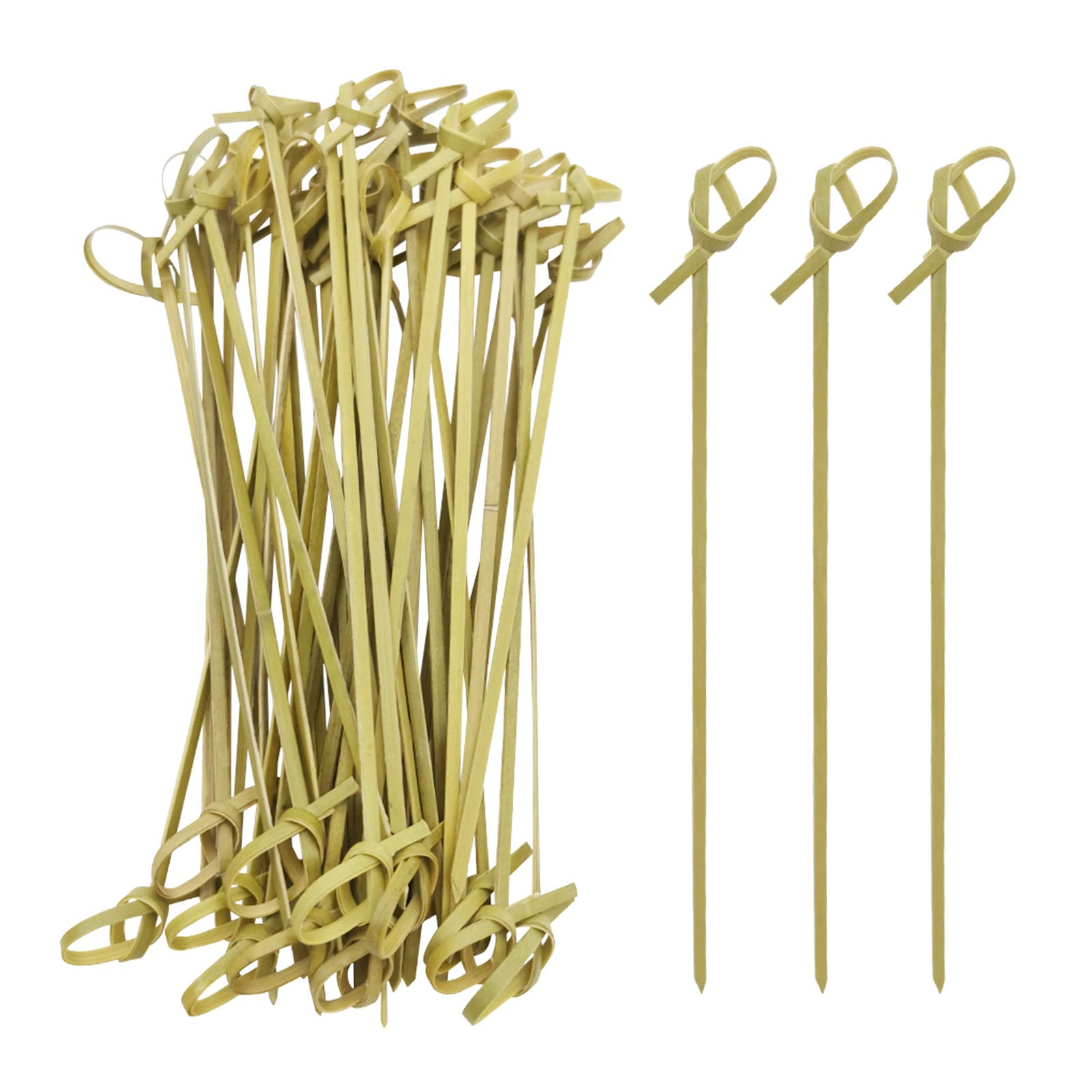 BLUE TOP Bamboo Cocktail Picks 100 PCS Bamboo Skewers 6 Inch with Looped Knot, Food Picks,Party T... | Amazon (US)