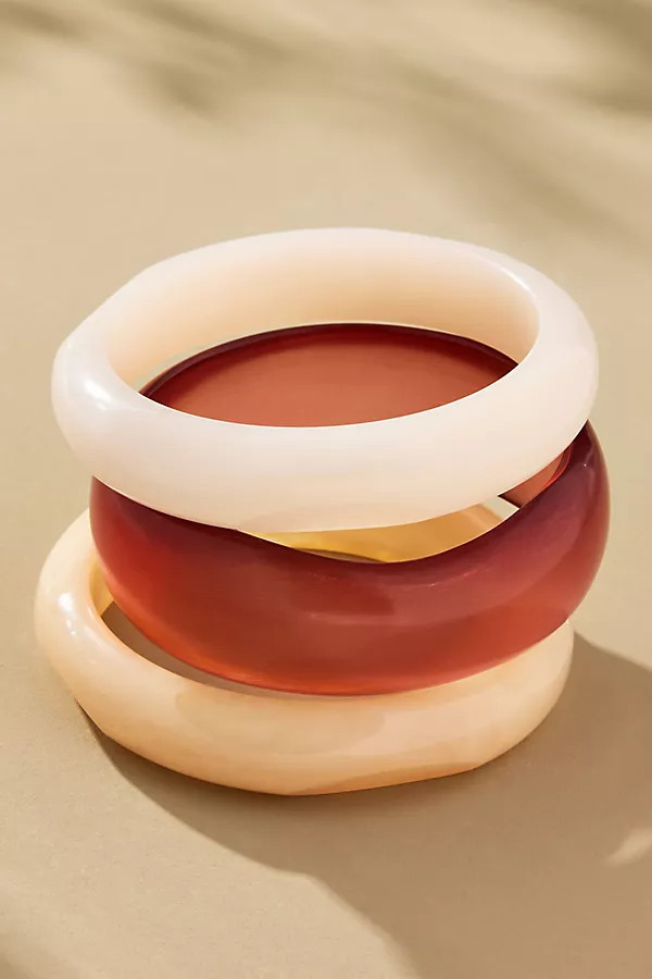 Round Bangle Bracelets, Set of 3 | Anthropologie (US)