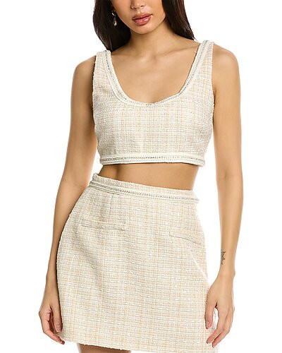 Oyster Tweed Wool-Blend Bralette | Gilt & Gilt City