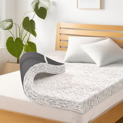 4" Medium Gel Memory Foam Mattress Topper with Cooling Cover, Full | Target