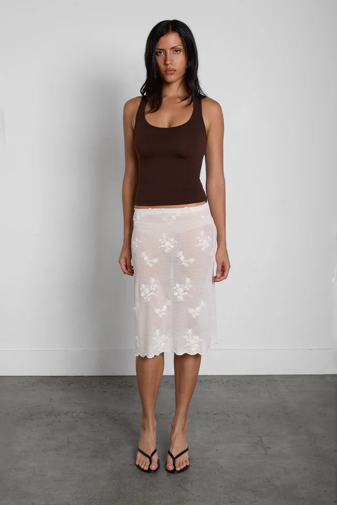 SCOOP NECK CROPPED TANK TOP | OAK + FORT