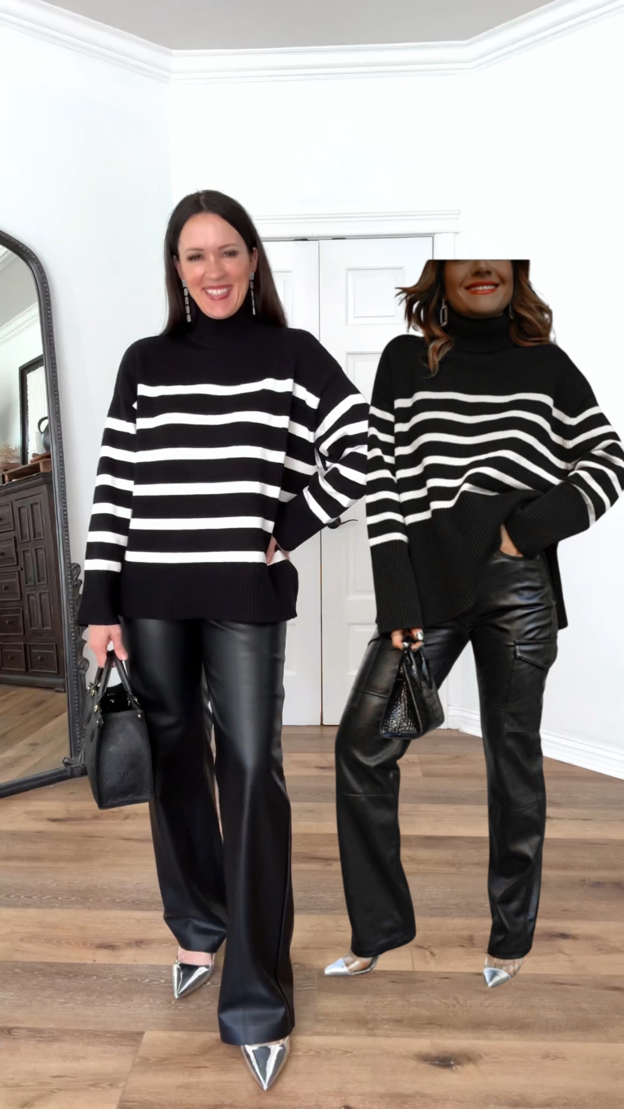 Date night Pinterest inspo!

Sizing:
Sweater-Gap, in medium
Faux leather pants-Express, TTS
Silver kitten slingback heel-Target, TTS

Valentines Day | workwear | elevated casual | 



#LTKover40 #LTKfindsunder50 #LTKstyletip