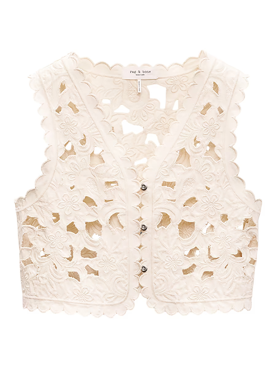 Coralie Floral Cutout Vest | Saks Fifth Avenue