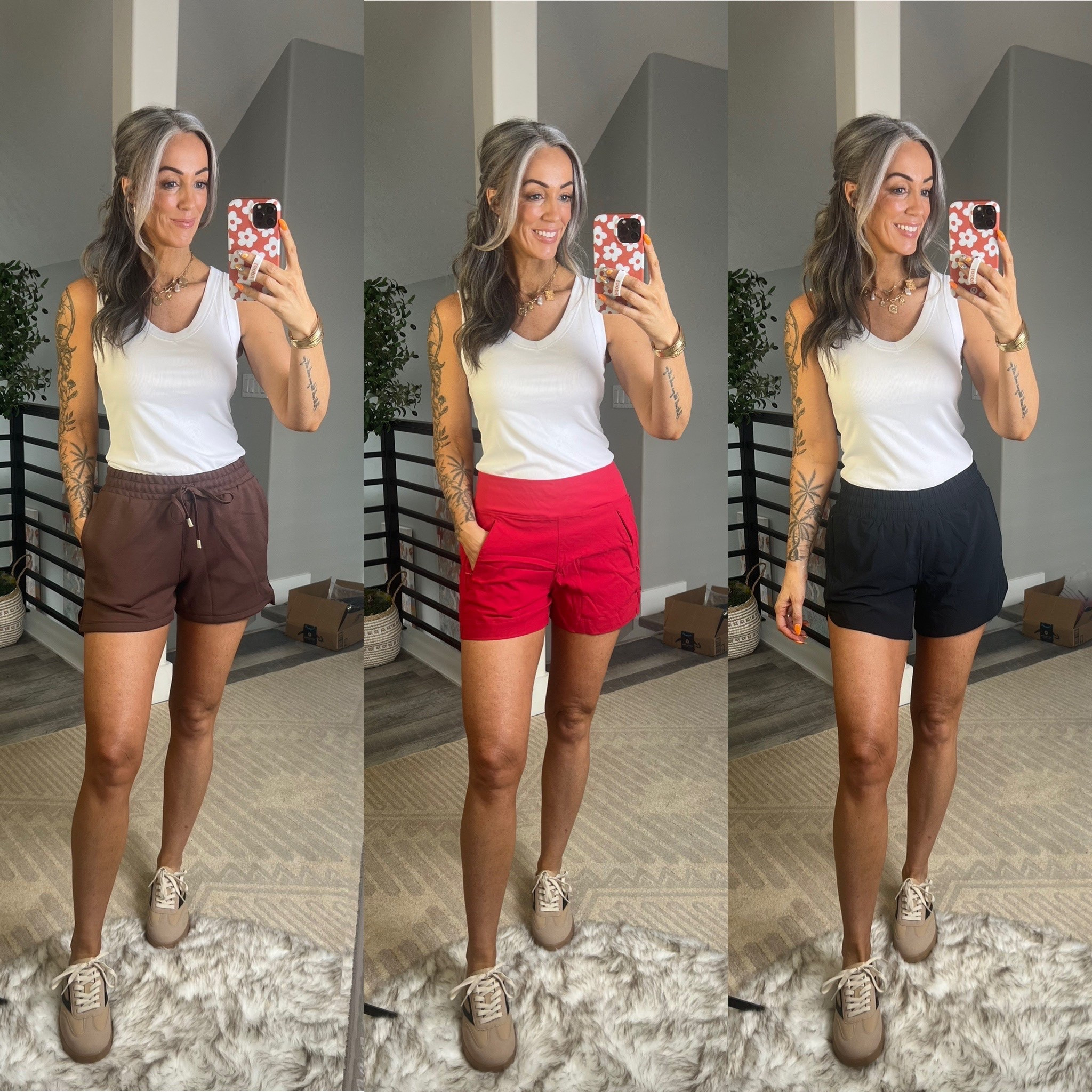 These athletic shorts are perfect for your workouts and outdoor activities. I'm wearing size medium. The black are my favorite! The red area little big on my small would be better.

#LTKOver40 #LTKActive