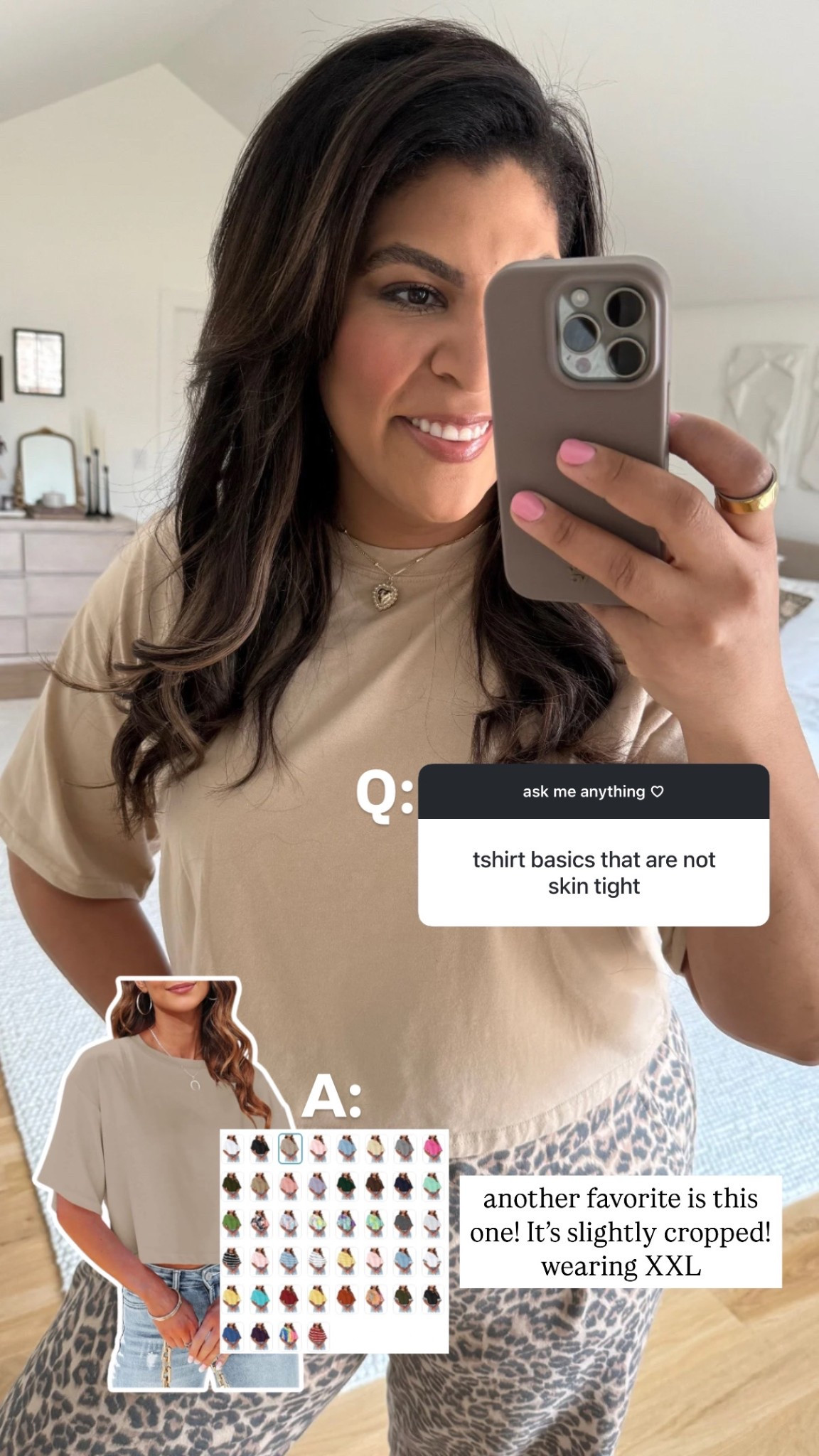 Q&A: another one of favorite basic tees! This one is from amazon the drop & slightly cropped! I am 5’9” size 12/xl wearing a size XXL for an oversized fit! ♡

#LTKSeasonal #LTKMidsize #LTKFindsUnder50