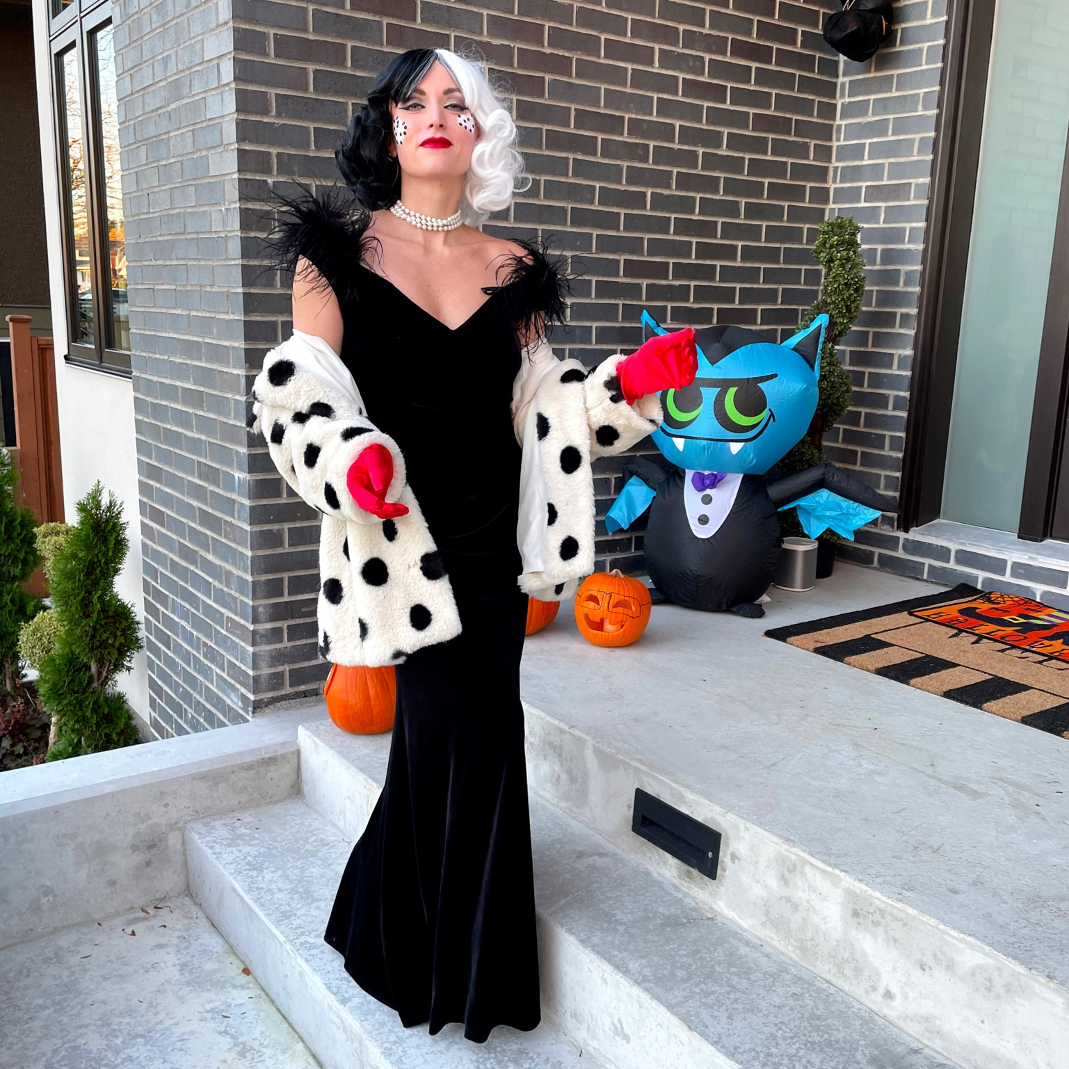 Cruella devil Halloween costume! Made with amazon finds! 
.
.
.
Halloween costumes - cruella costume - amazon Halloween costumes - amazon womens costume - womens Halloween costume 

#LTKunder50 #LTKSeasonal #LTKHalloween