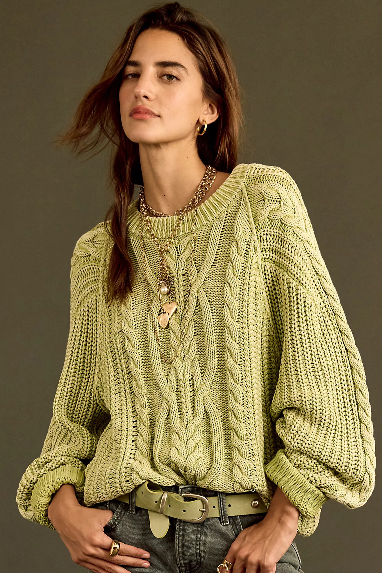 Frankie Cable Knit Sweater | Free People (Global - UK&FR Excluded)