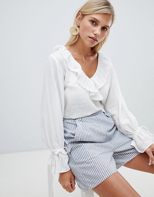 Vila frill cuff top | ASOS US