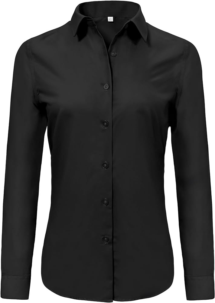 Ruisin Super Soft Wrinkle Free Button Down Shirts for Women Solid Short/Long Sleeve Striped Forma... | Amazon (US)