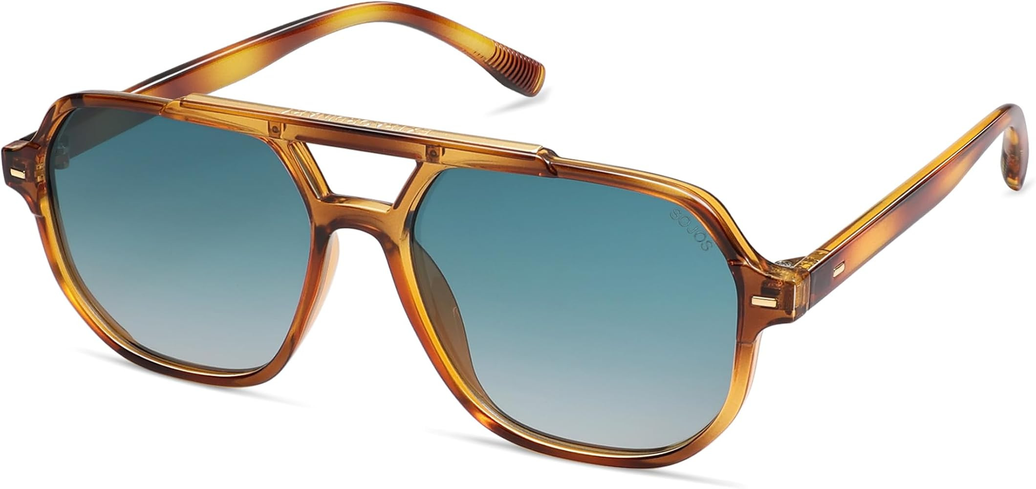 SOJOS Retro Trendy Aviator Polarized Sunglasses Men Women Vintage 70s Square Stylish Frame Sun Gl... | Amazon (US)