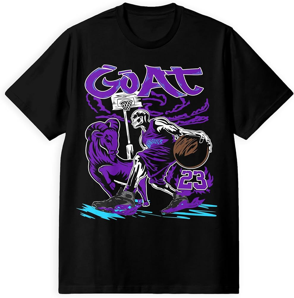 AJ 8 Aqua 8s Aquatone Shirt, The Goat 23, Shirts Match Sneakers 2D Sneaker T-Shirt Tee | Amazon (US)
