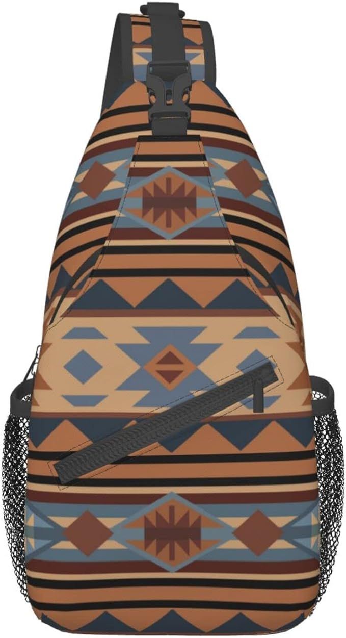 NISENASU Patterned Sling Bag Crossbody Backpack,Adjustable Chest Bag Casual Shoulder Backpack Tra... | Amazon (US)