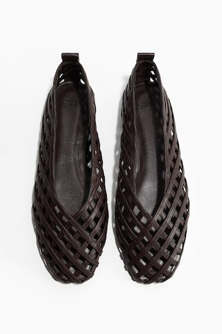 H & M - Braided-Look Ballet Flats - Brown | H&M (US + CA)