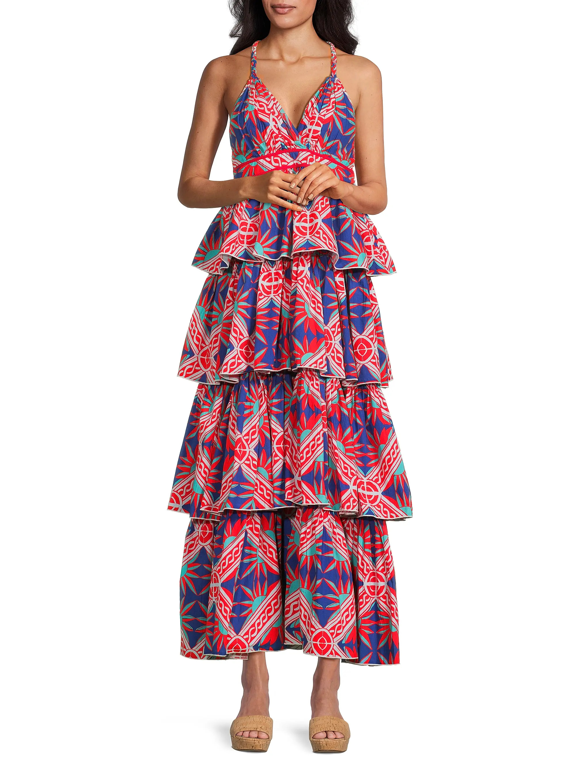 Nevada Geometric Tiered Maxi Dress | Saks Fifth Avenue