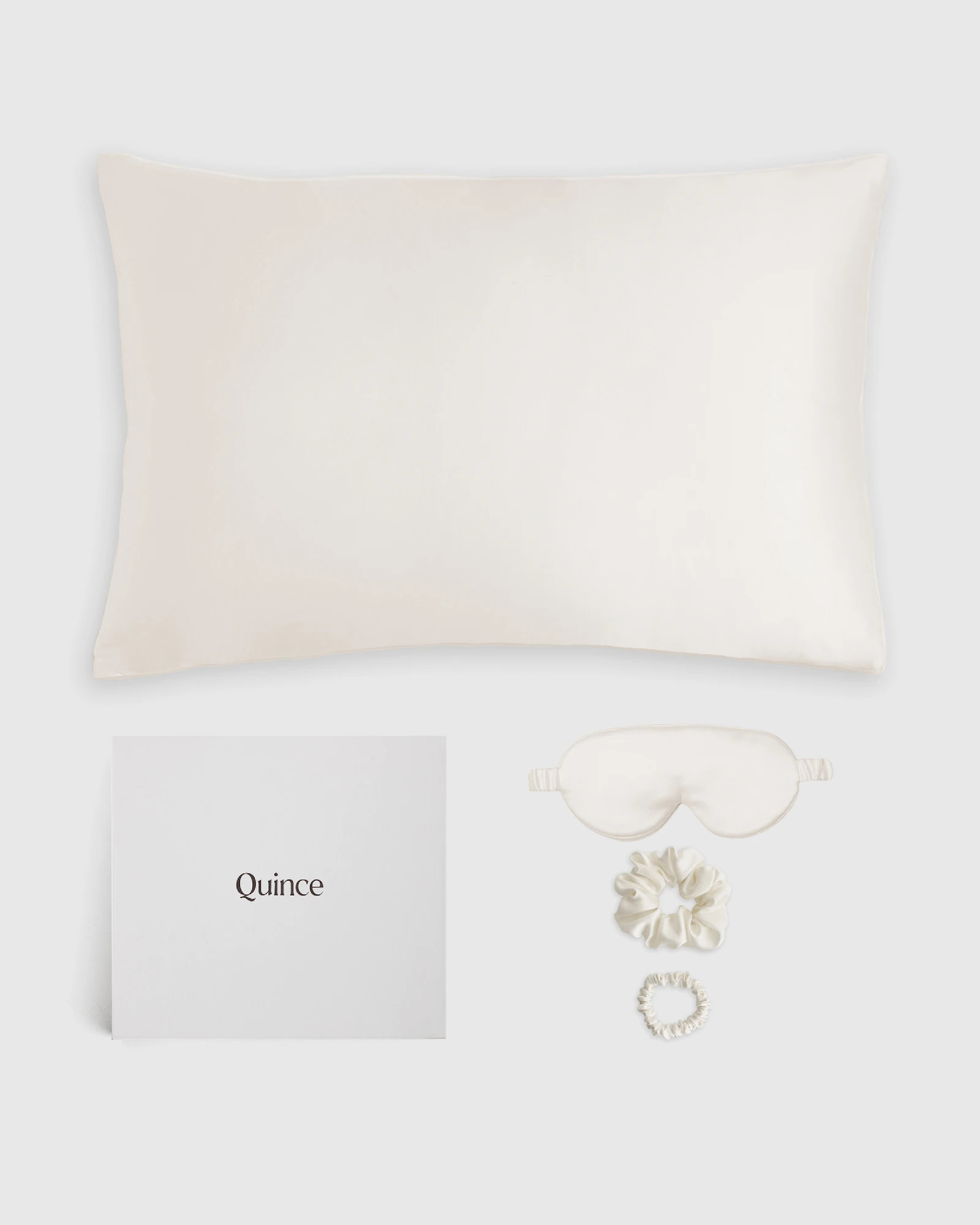 100% Washable Silk Beauty Sleep Set in Ivory | Quince