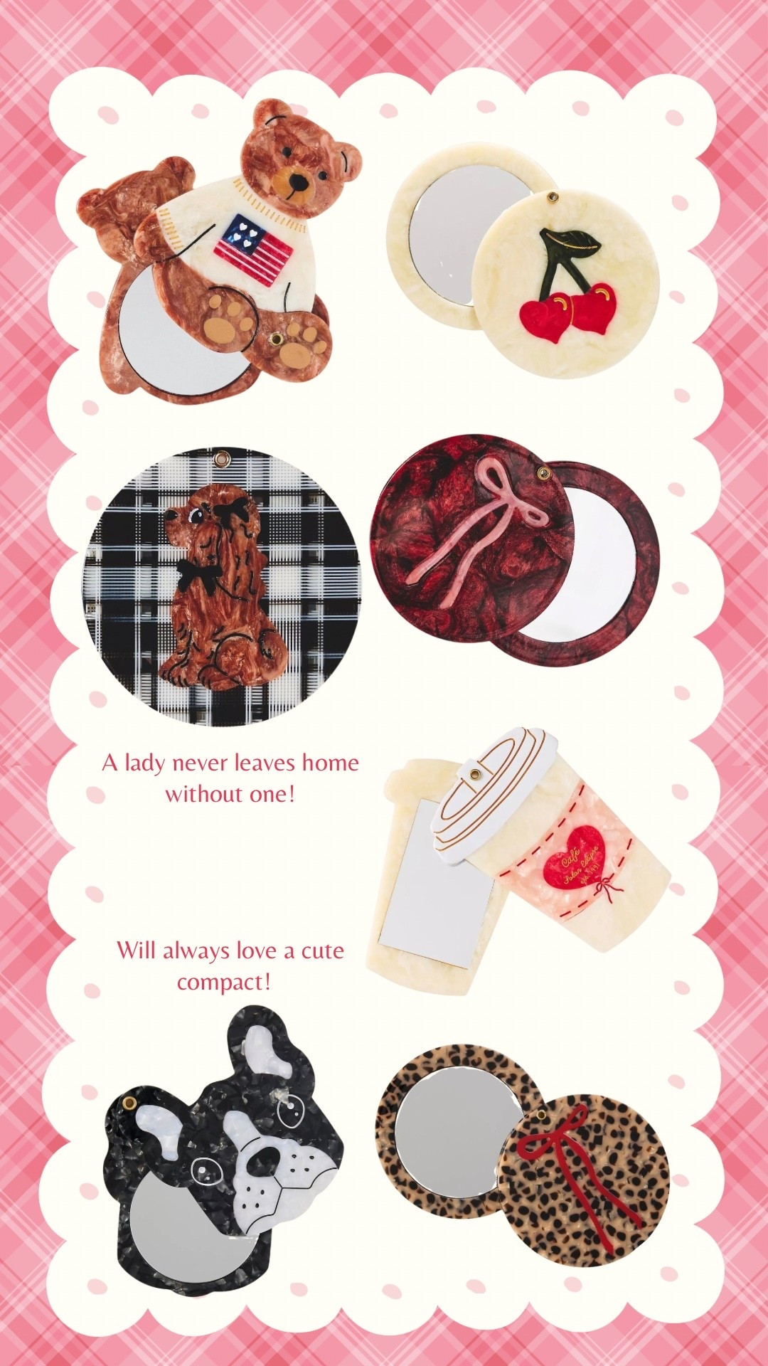 Compact mirrors will always be iconic old Hollywood glam to me! Love them! Anthropologie never fails us! How cute are these??? Just in time for Valentines 

#LTKmorningroutine #LTKselfcare #LTKBeauty