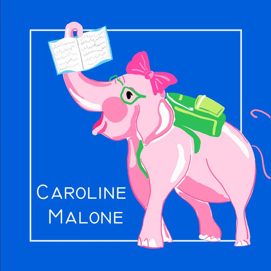 Academic Elephant Personalized Sticker Labels | Taylor Beach Design