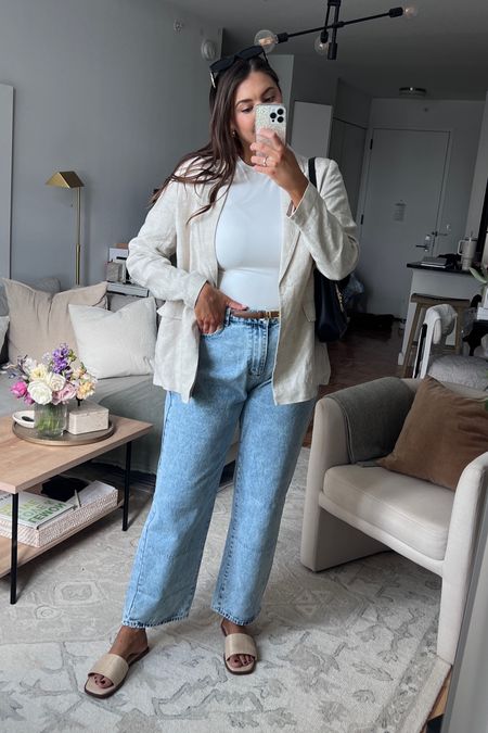 Casual amazon spring outfit idea with amazon jeans and linen blazer 

Amazon fashion | amazon midsize | amazon womens fashion | amazon spring fashion | amazon outfit | 

#LTKmidsize #LTKstyletip #LTKfindsunder100