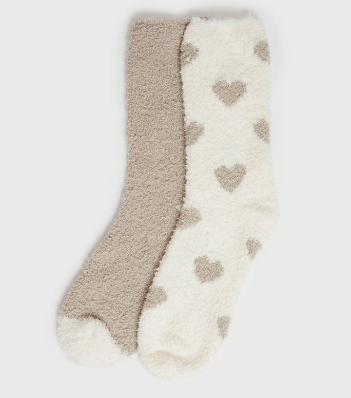 2 Pack Mink and Heart Fluffy Socks
						
						Add to Saved Items
						Remove from Saved Items | New Look (UK)