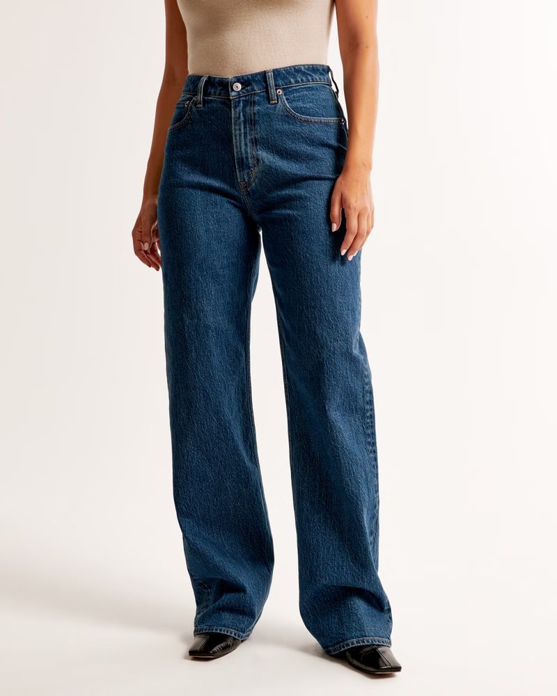 Curve Love High Rise 90s Relaxed Jean | Abercrombie & Fitch (US)