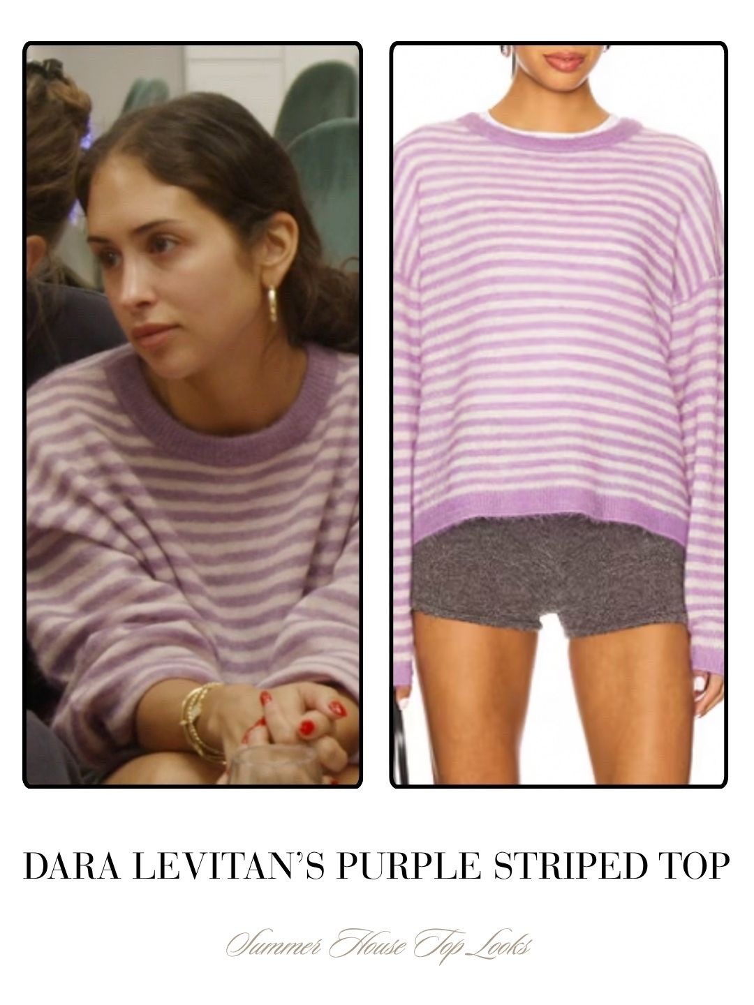 Dara Levitan’s Purple Striped Top