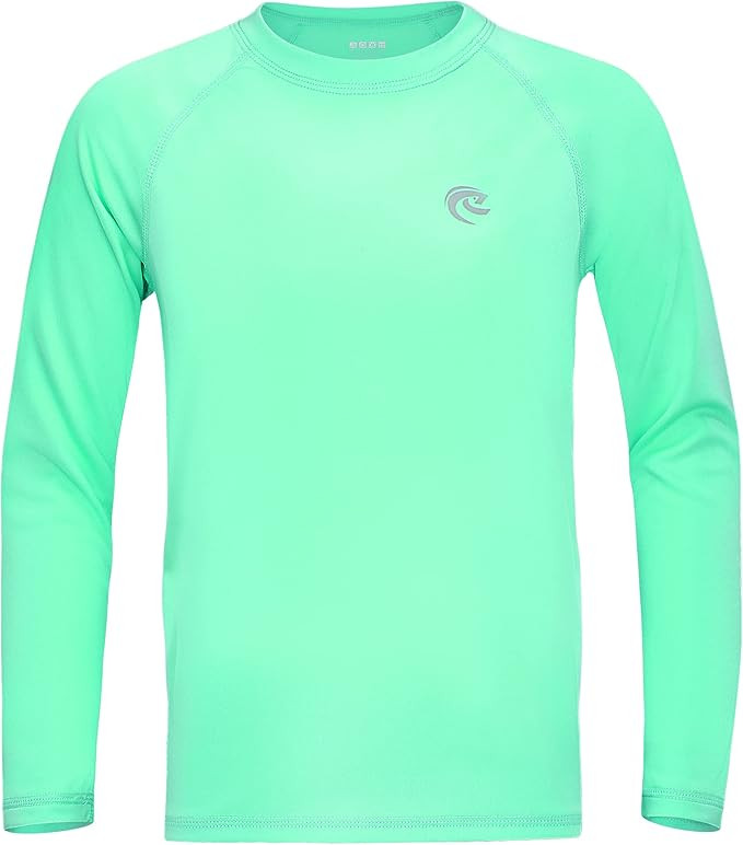 Boys UPF 50+ Swim Shirt Long Sleeve, 1 or 2 Pack UV Sun Protection Rash Guard, Youth Kids SPF Wat... | Amazon (US)