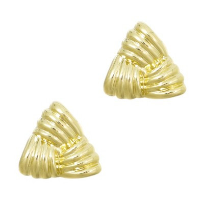 Adornia 14k Gold Plated Statement Triangle Stud Earrings | Target