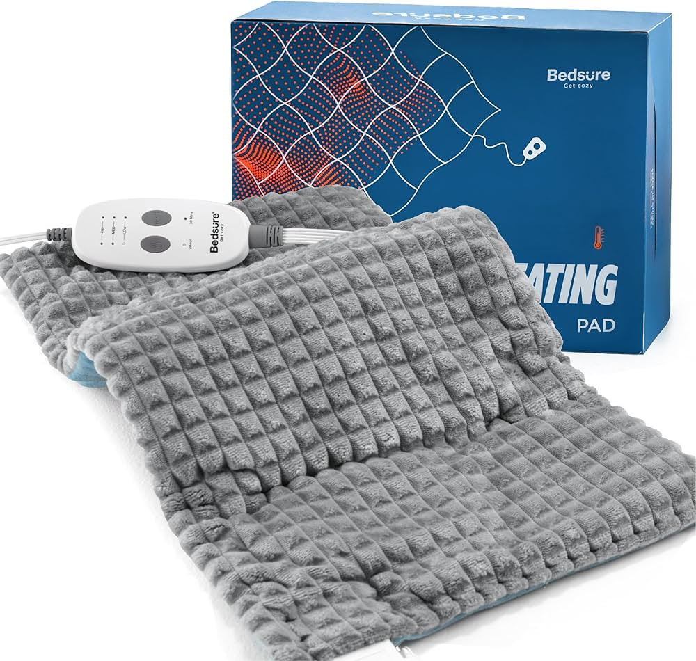 Bedsure Heating Pad for Neck and Shoulders and Back, Weighted Heated Pad with Vibration, FSA Elig... | Amazon (US)